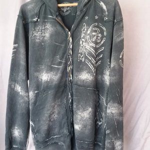 Men's Affliction Hoodie Jacket 2XL Live Fast Seek and Destroy